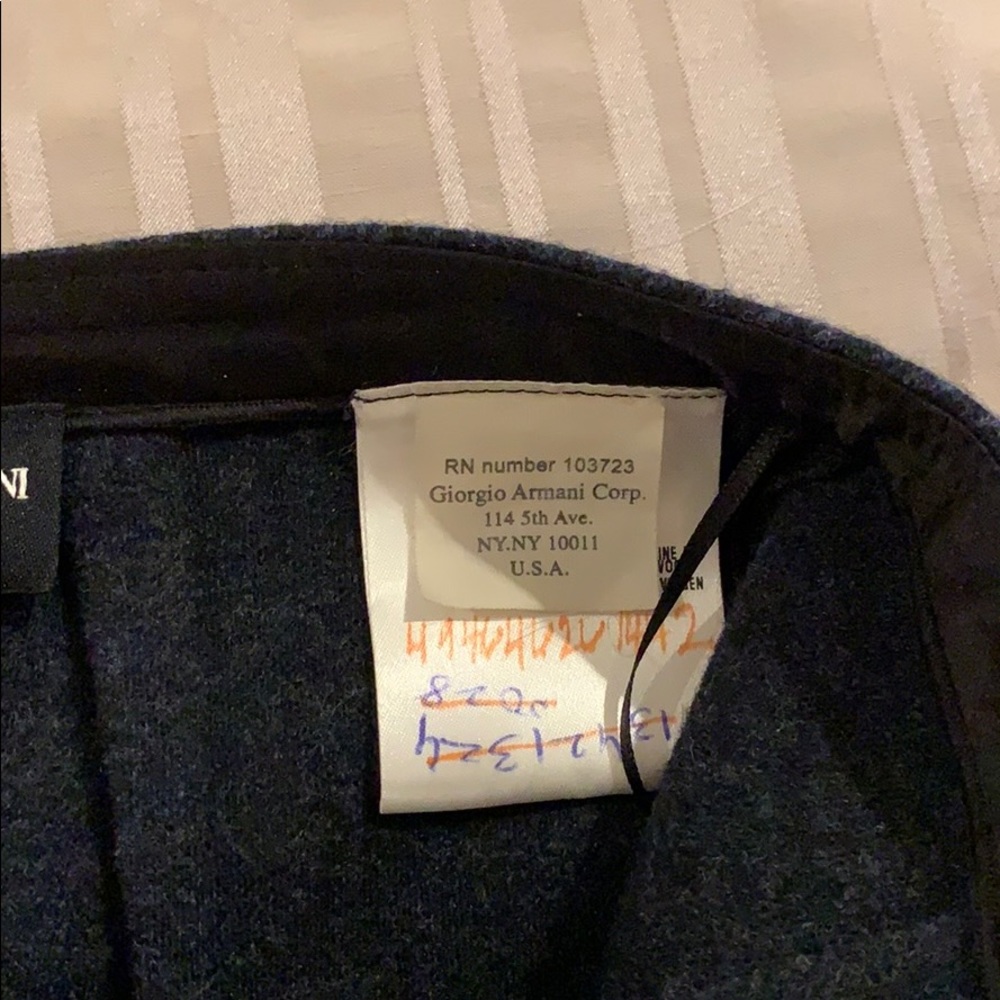 Giorgio Armani blue/grey wool pleated skirt. 40 - Picture 13 of 15